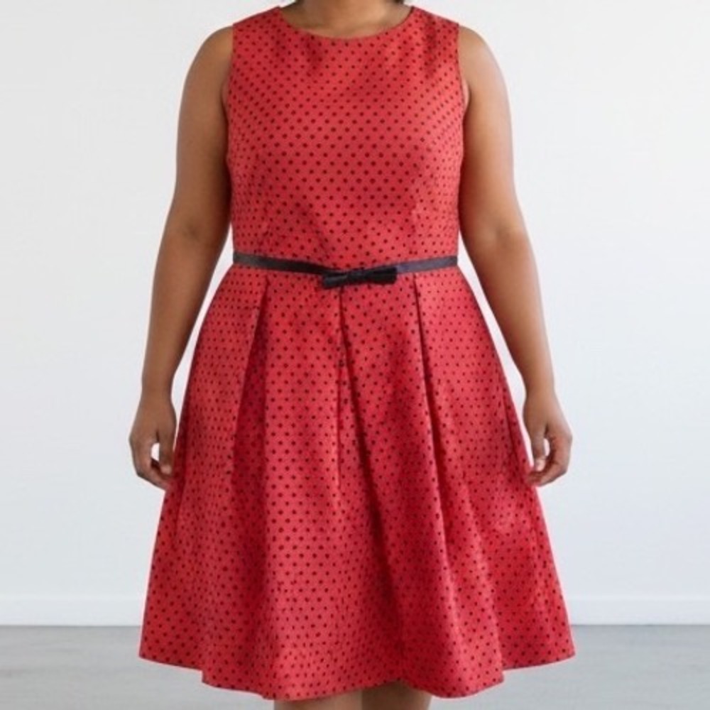 Danny and Nicole Dress 16 Polka Dot Fit Flare rockabilly retro pinup swing dress